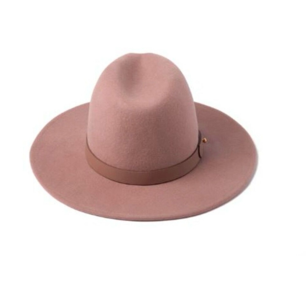 Lack Of Color Pink and Brown Fedora Hat